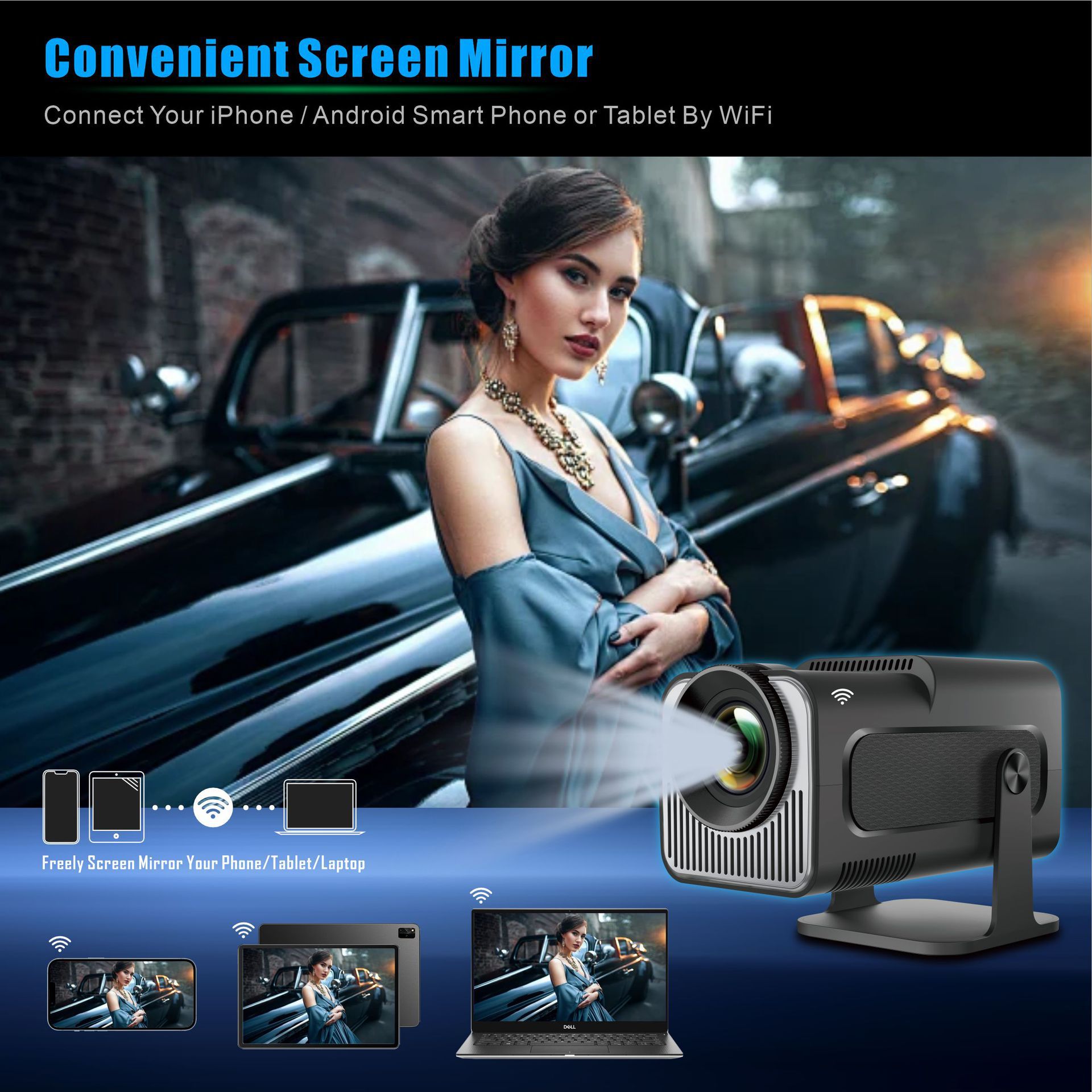 HY320 Mini Projector 720P Android System photo 6