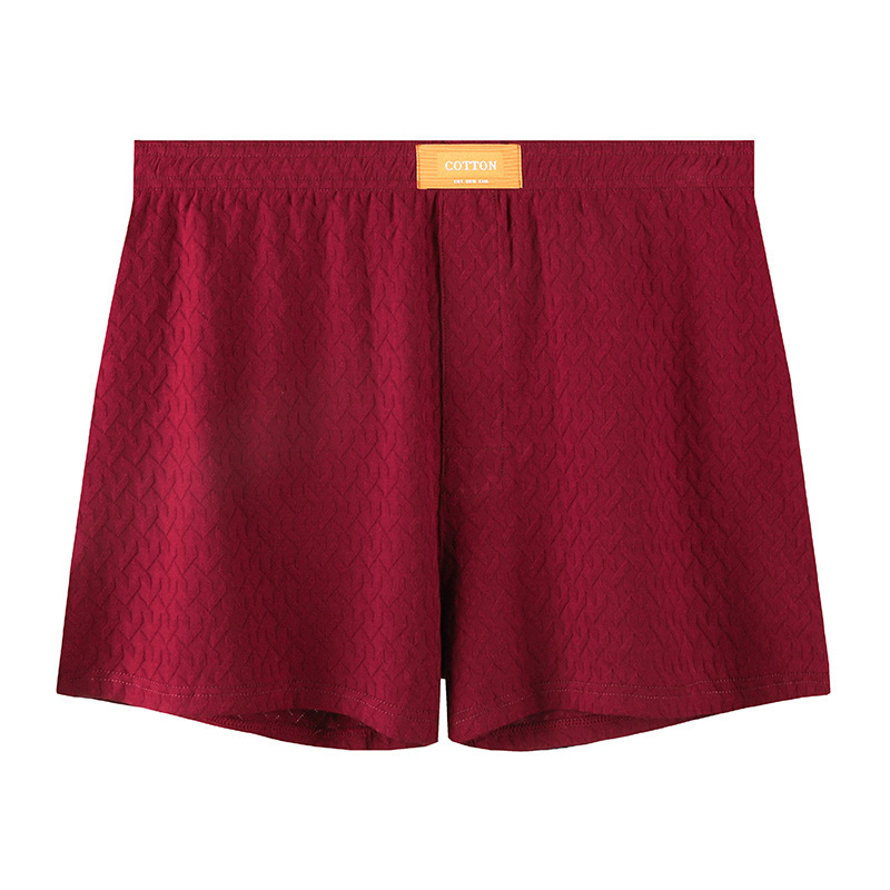 Mens Solid-color Mid-rise Textured Soft Boxer Briefs photo 3