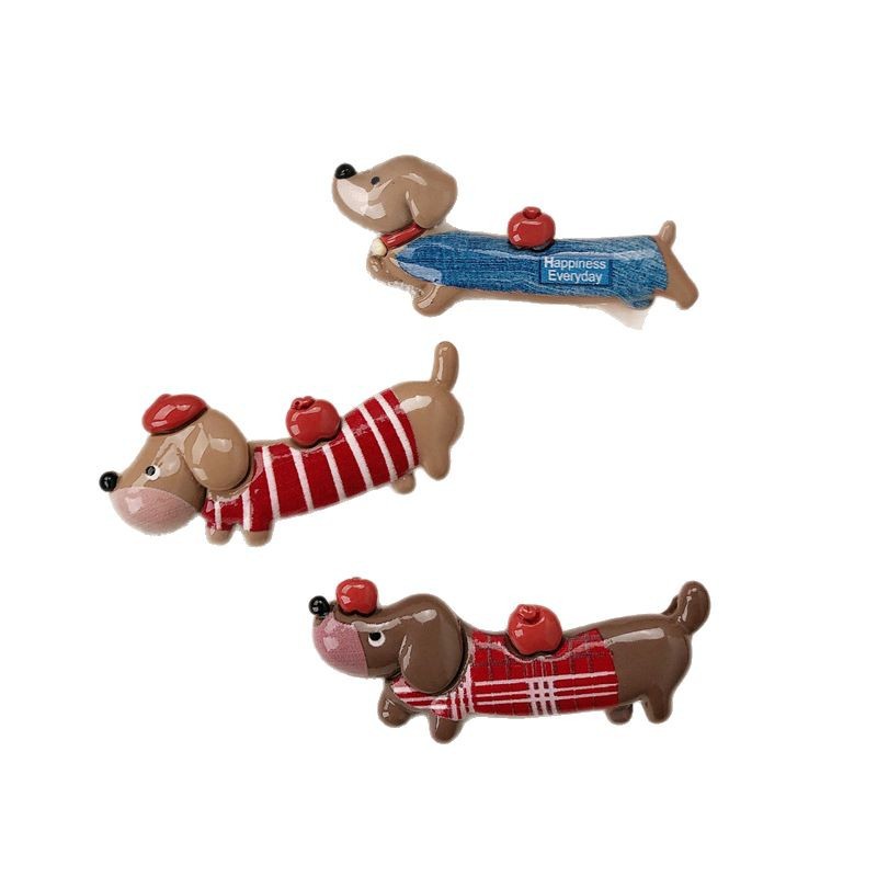 New Funny Animal Hair Clips For Dachshund PuppiesWomen's photo 4