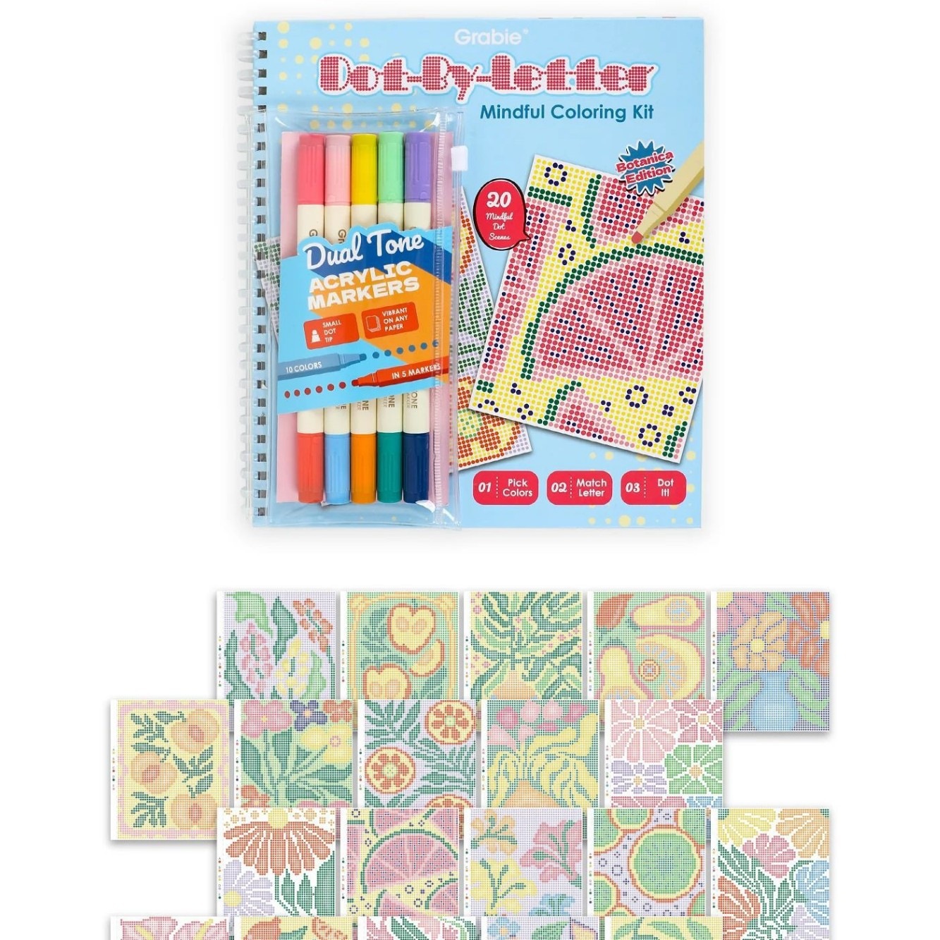 Braille Mindfulness Coloring Set - Tactile Sensory Art Kit for Stress Relief and Relaxation Therapy photo 2