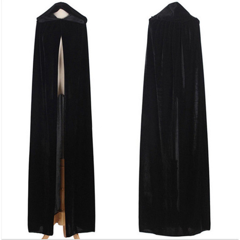 Velvet Thin Black Halloween Cape Cloak photo 3