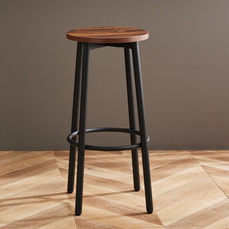 Household High-legged Wrought-iron Round Stool photo 4
