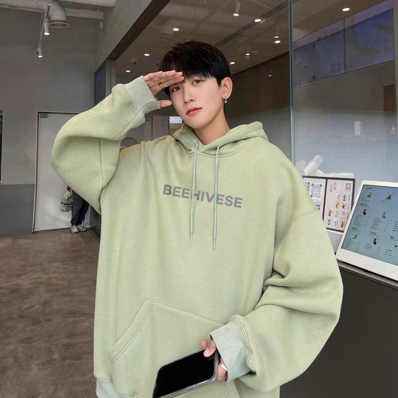 Solid-color Hooded Sweatshirt For Men Fallwinter Style photo 3