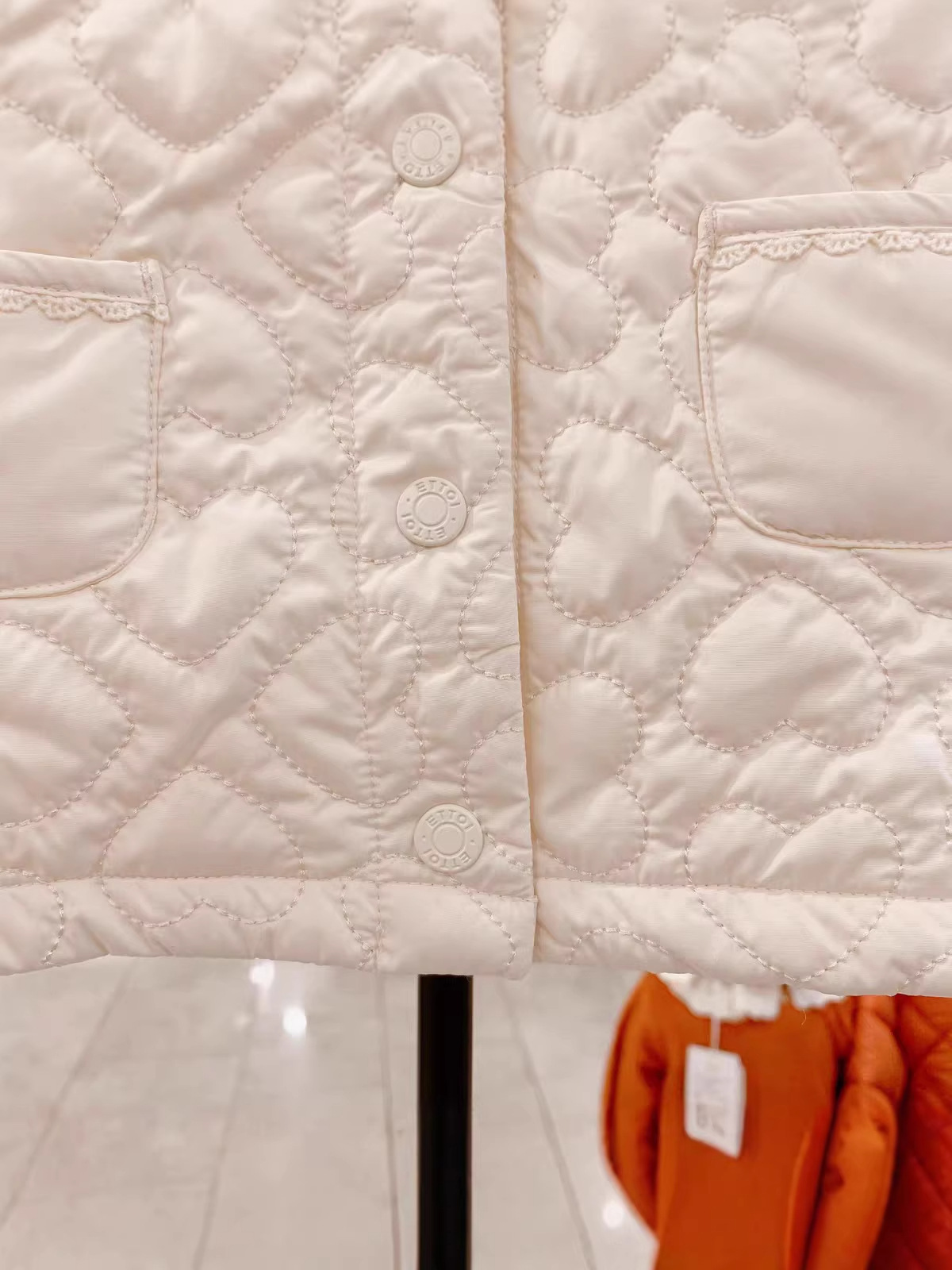 Spring Girls' Lace-trimmed Thin Quilted Jacket photo 3