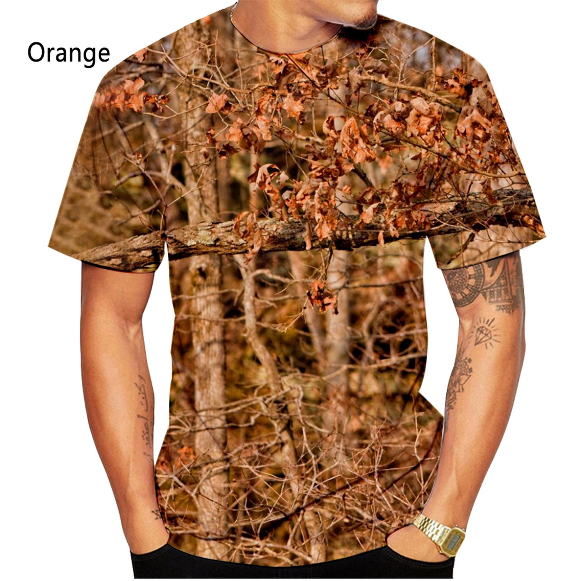 3D Digital-Print Camouflage Mens And Womens Casual Short-Sleeve T-Shirt photo 7