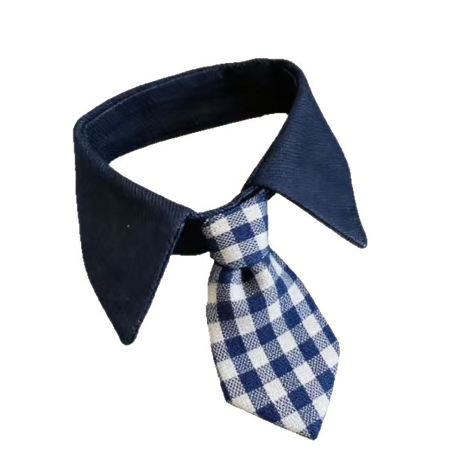 Pet Plaid Bib Bow Tie Collar Lace Bib Cotton Bib For Dogs photo 3