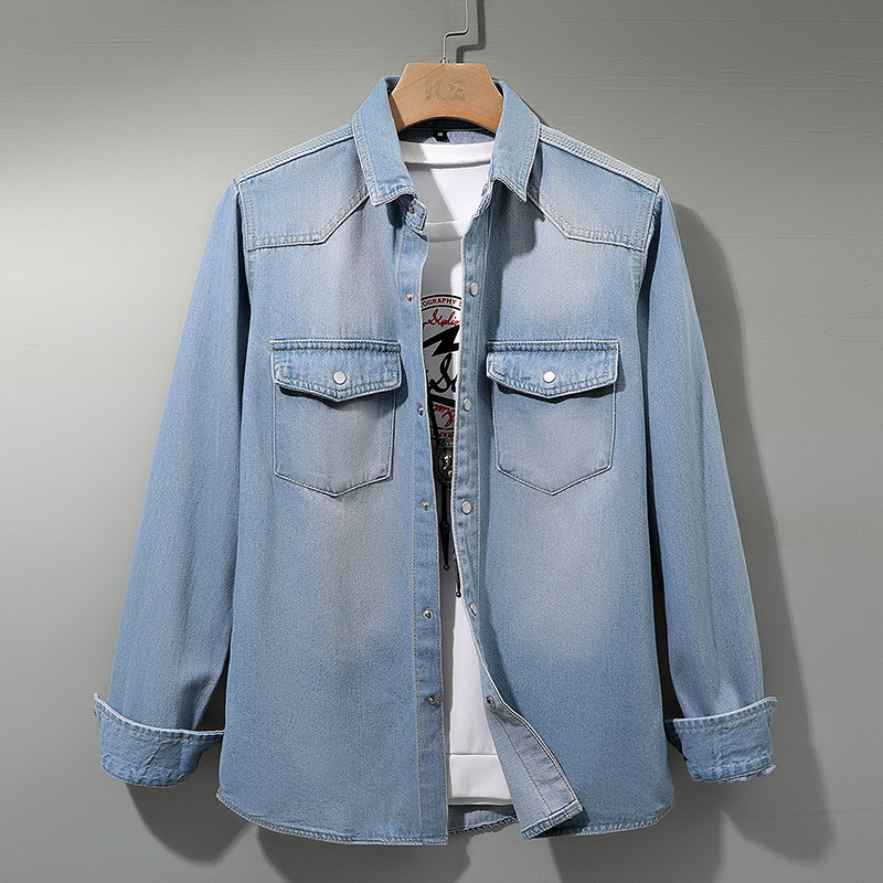 Simple Men's Workwear Shirt For Spring And Autumn photo 7