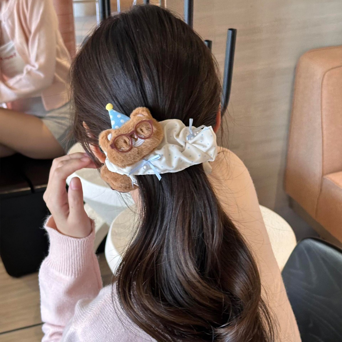 Cute Polka-dot Little Bear Hair Clip Headpiece photo 1