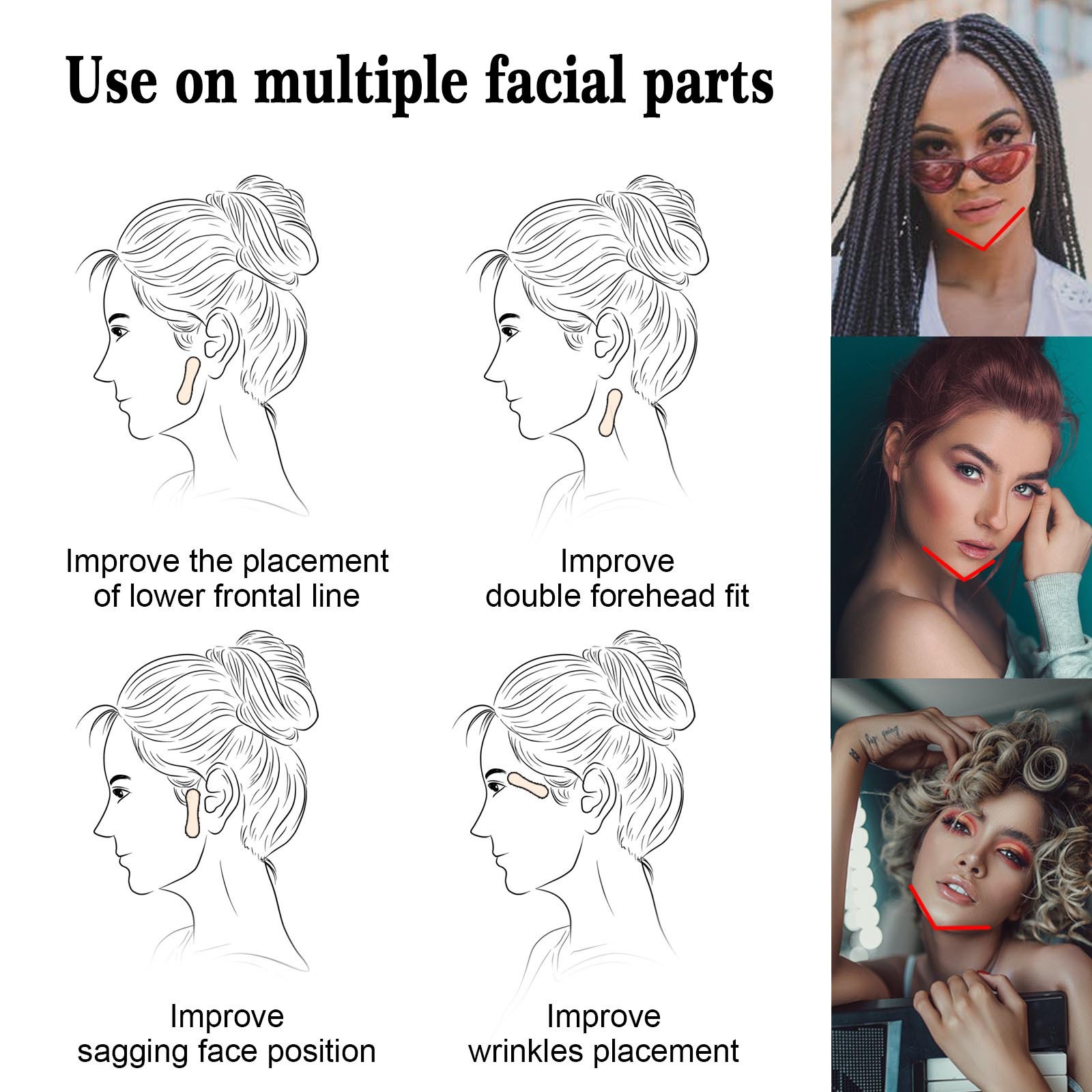 Daily Facial Skincare V-shaped Face Invisible Tape photo 6