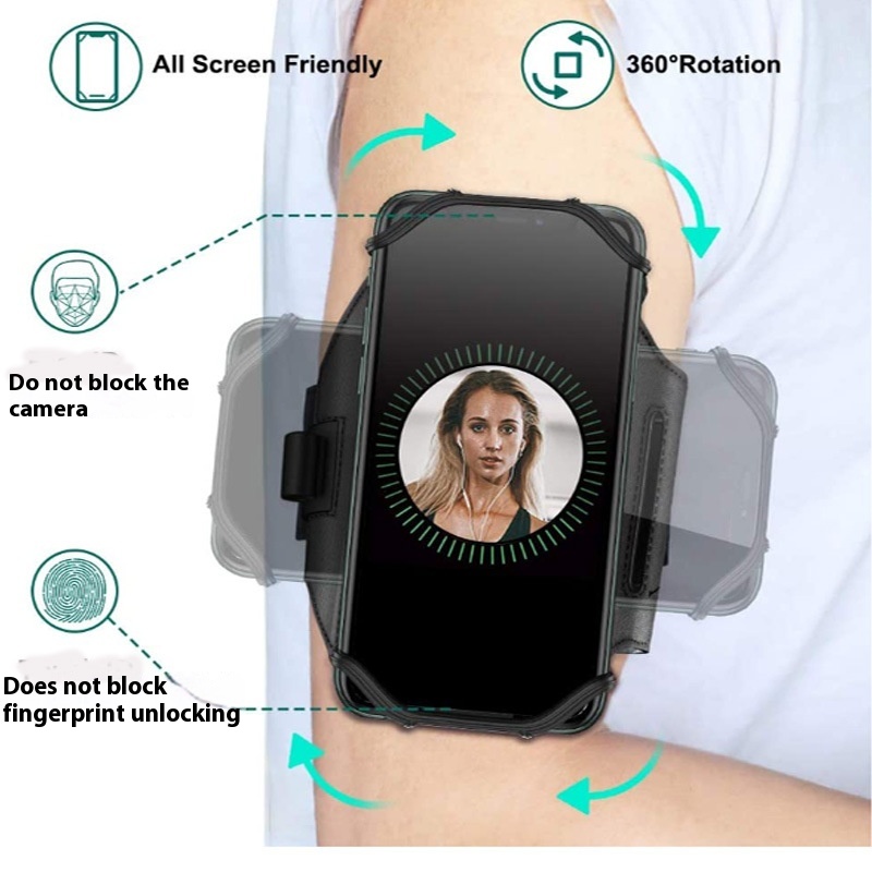 Removable Silicone Mobile Phone Armband Wrist Bag Multifunctional Arm Sleeve photo 5