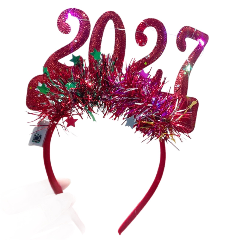 Christmas Glowing Headband With Colorful Strips For The New Years Eve Party photo 2