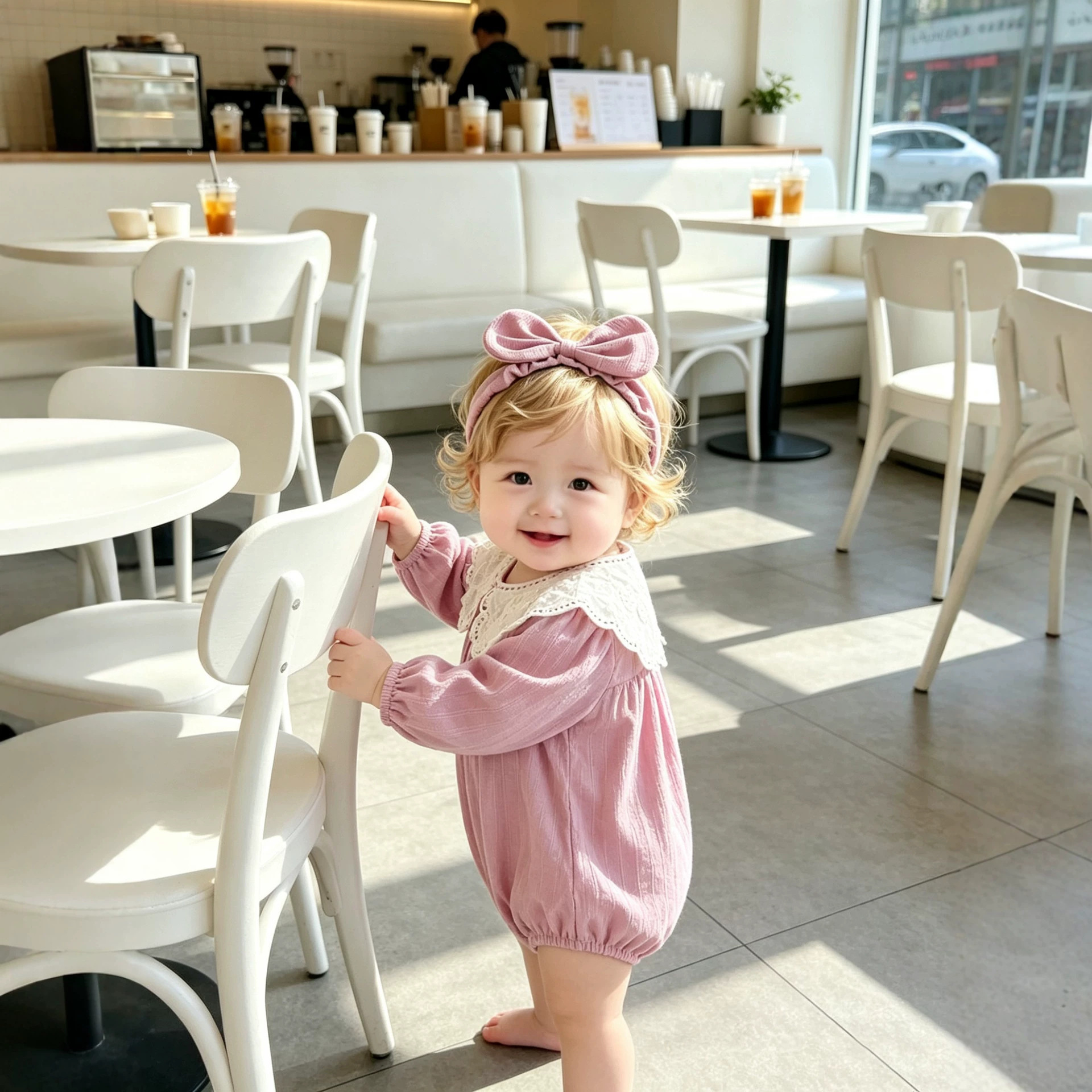 Girls' Long-sleeved Dress Without Hood photo 2