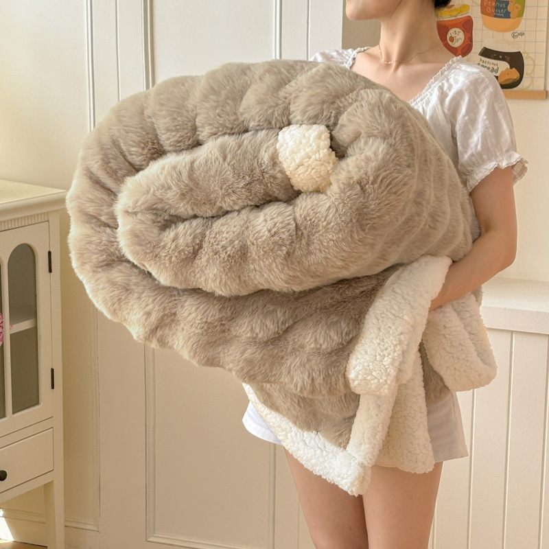 Bubble Double-layer Blanket Thickened For Warmth photo 8