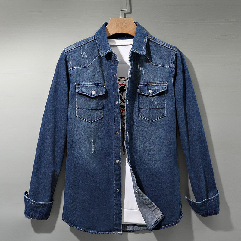 Simple Men's Workwear Shirt For Spring And Autumn photo 6