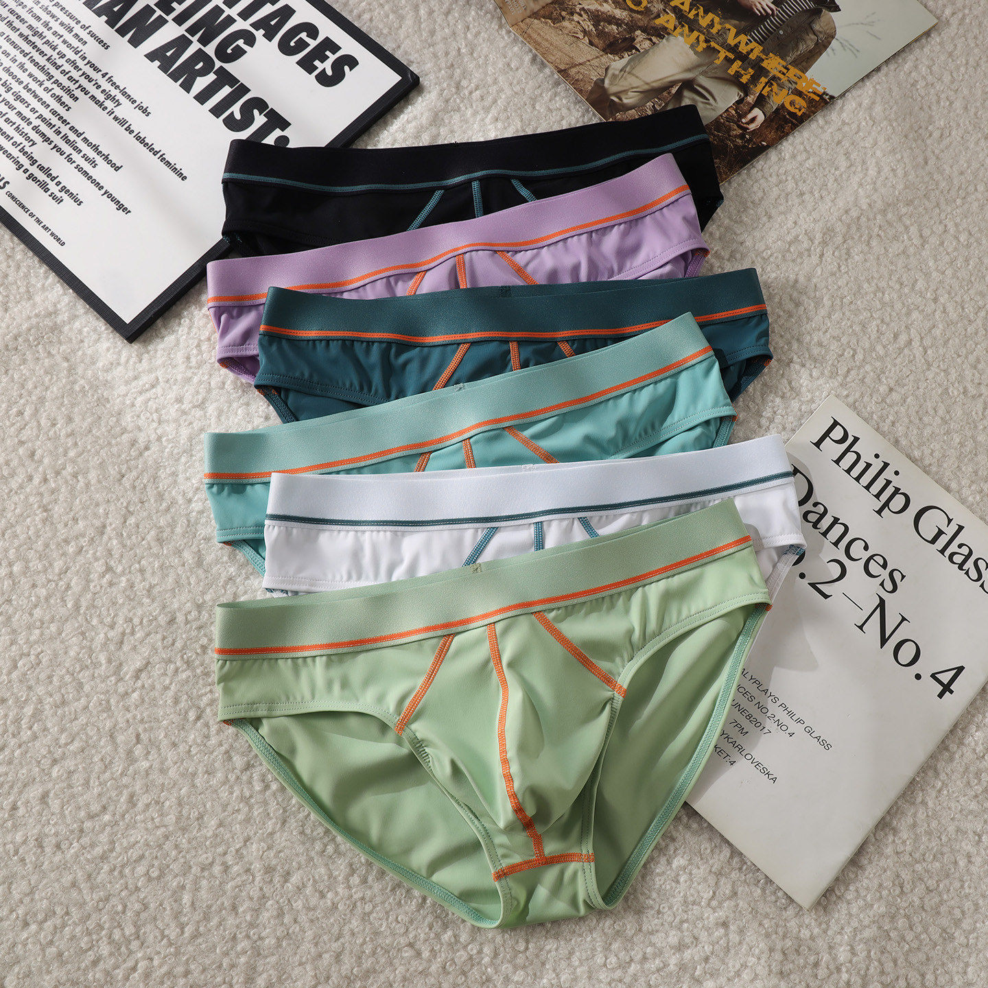 Mens Briefs Comfortable Ice-silk Low-rise Sexy photo 1