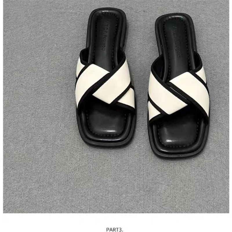 Women's Summer Outdoor Indoor Flat-Heeled Instagram-Style Cross-Strap Sandals photo 2