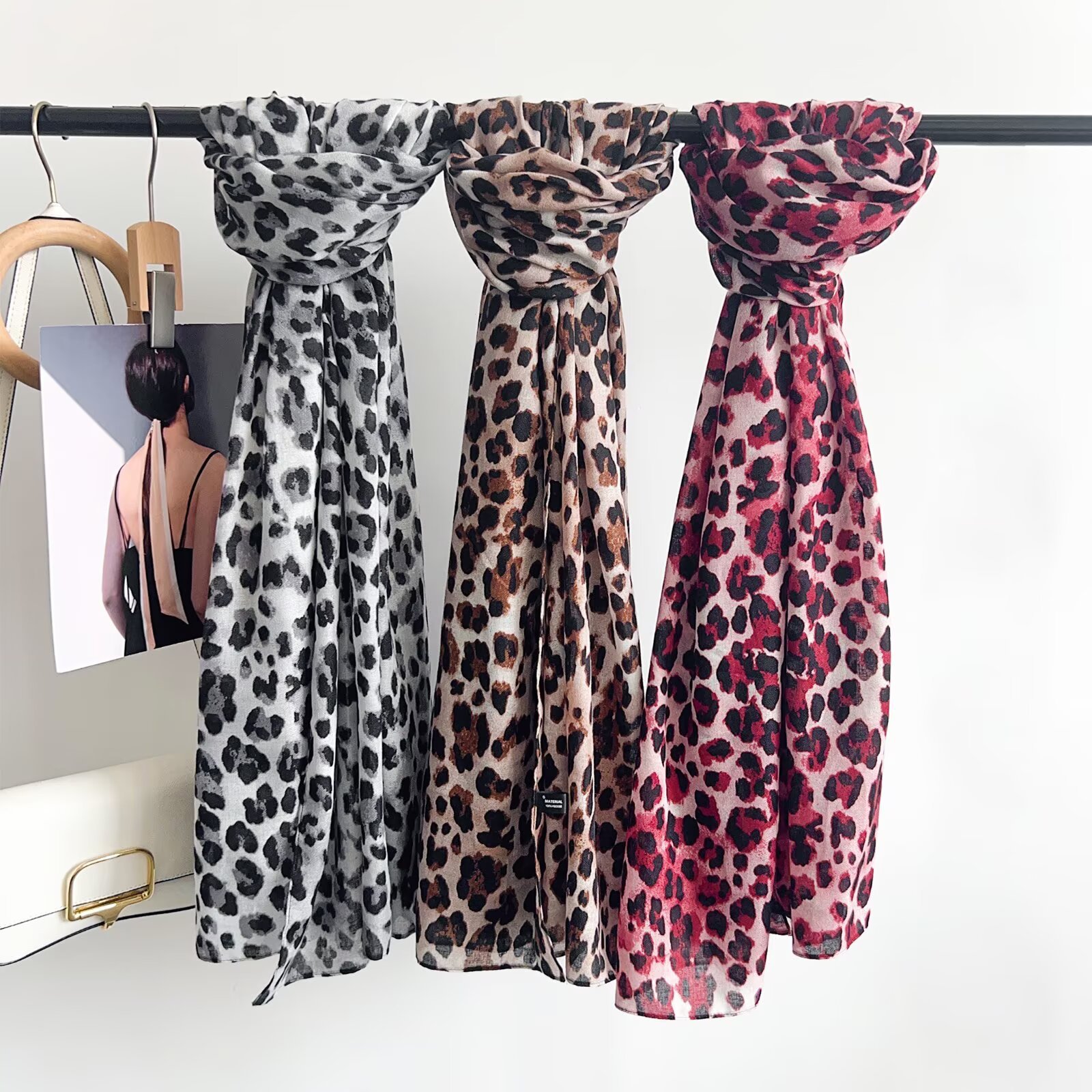 Leopard Print Scarf Shawl For Women photo 5