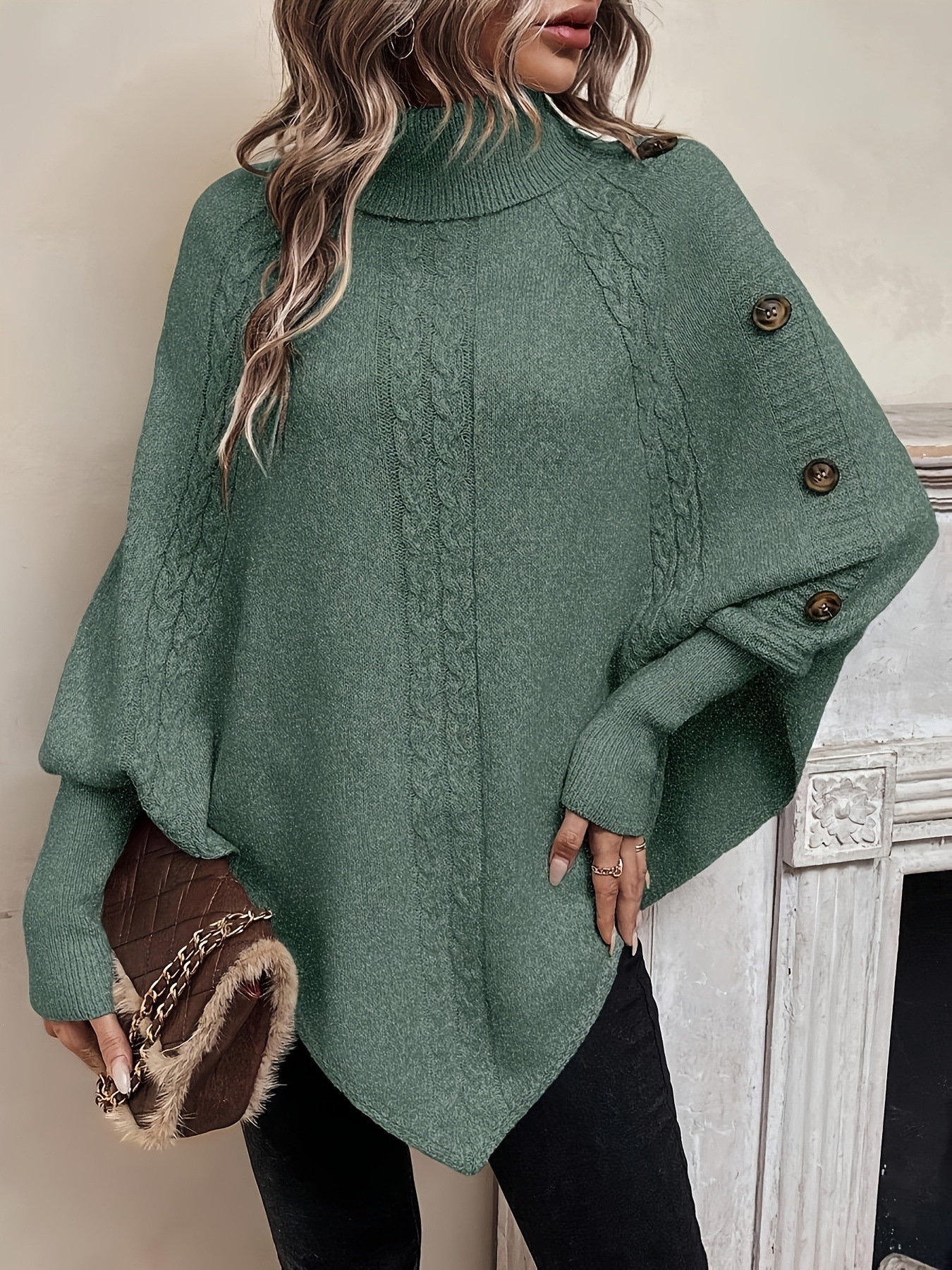 Women's Solid-Color Long-Sleeve Loose Sweater photo 5