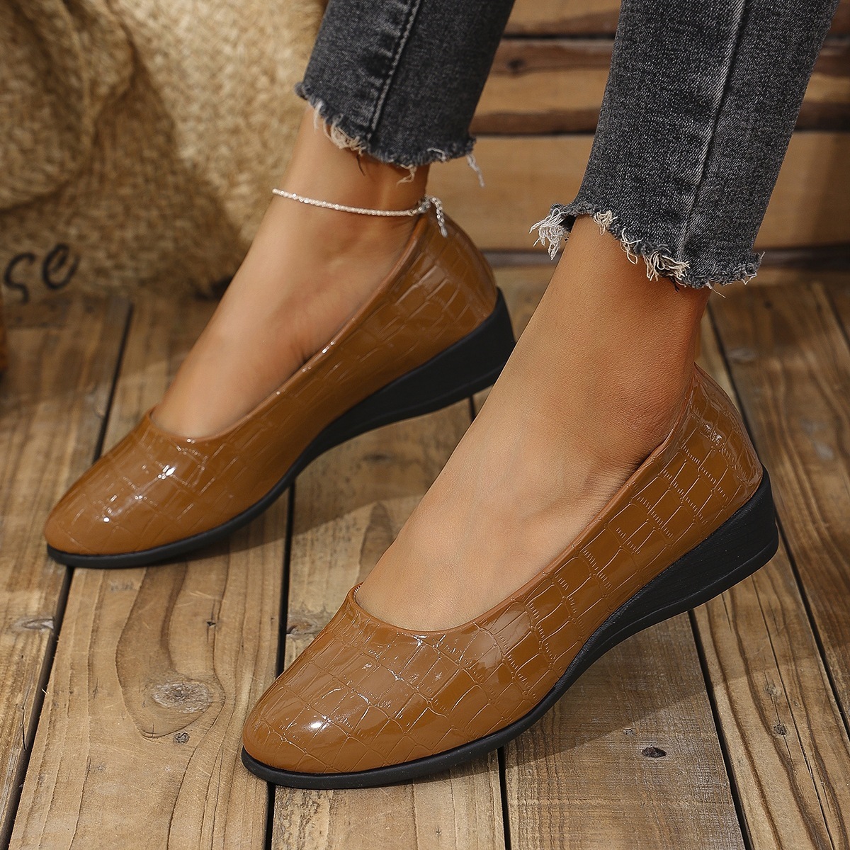Flat Loafers Casual European And American Style Low-cut Shoes For Outdoor Wear photo 8
