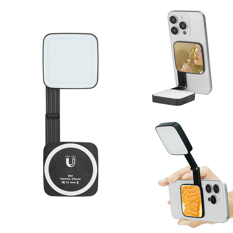 Square Magnetic-suction Foldable Dual-sided Fill Light For Mobile Livestreaming photo 4