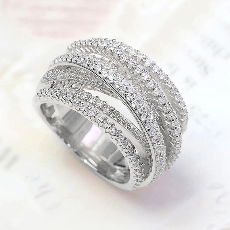 Multi-layer Cross Ring For Women photo 4