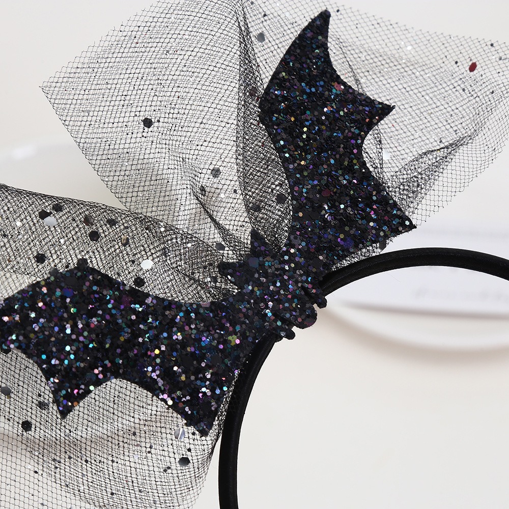 Halloween Mesh Bat Headband photo 3