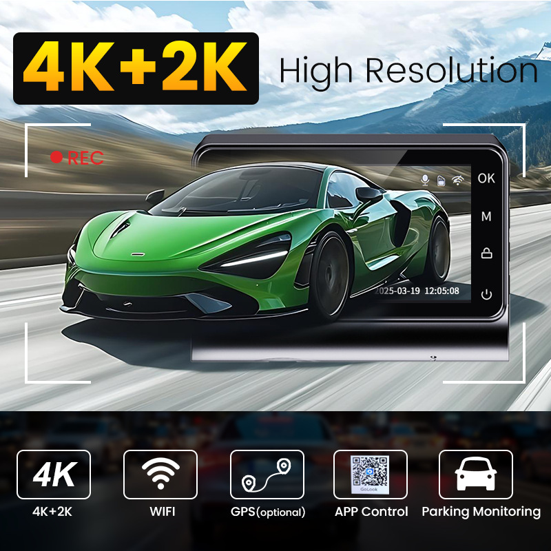 3-inch 4K 2K Front-and-rear Dual-camera HD Dash Cam photo 2