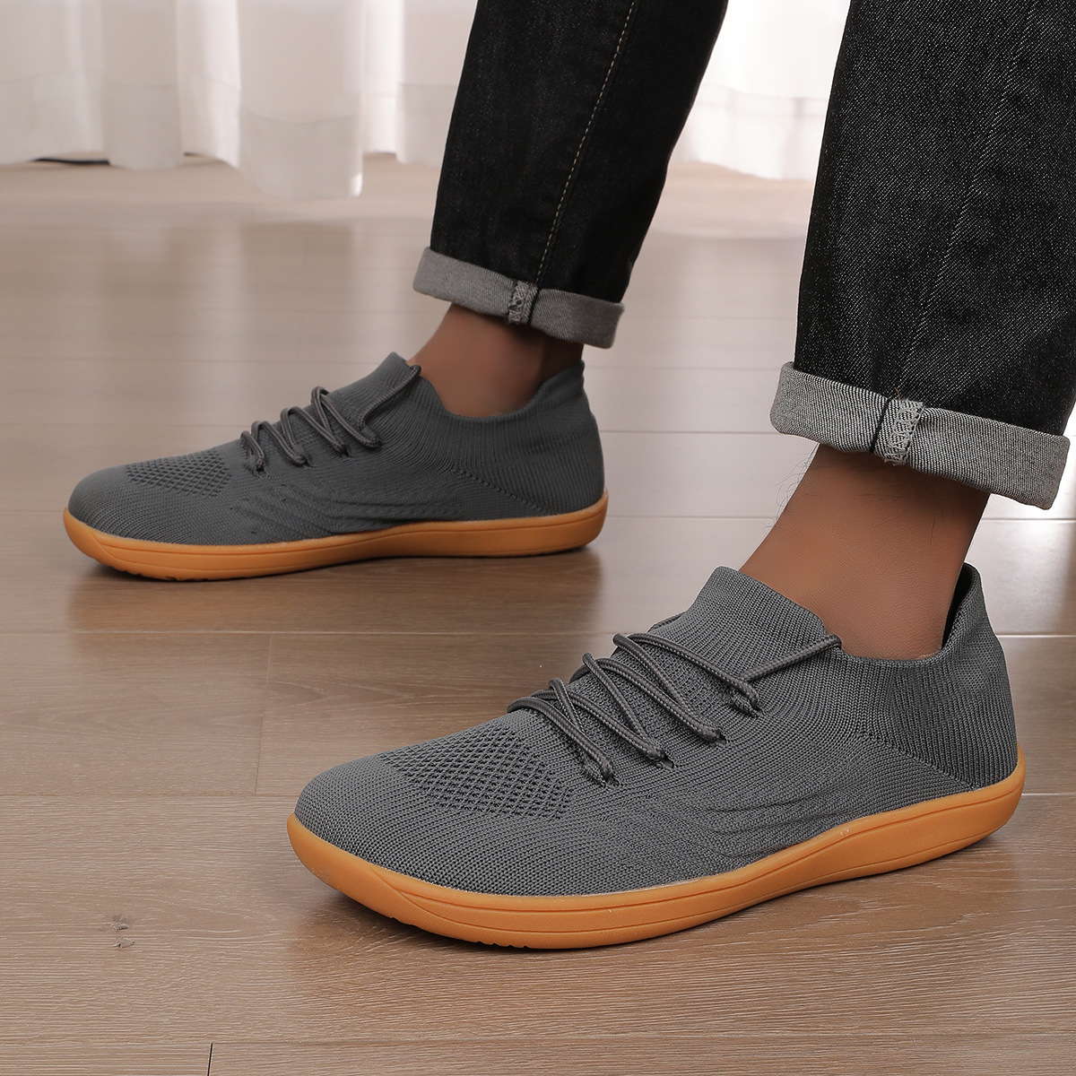 Men's Shoes For Spring And Summer Sports With Flyknit Breathable And Lightweight photo 1