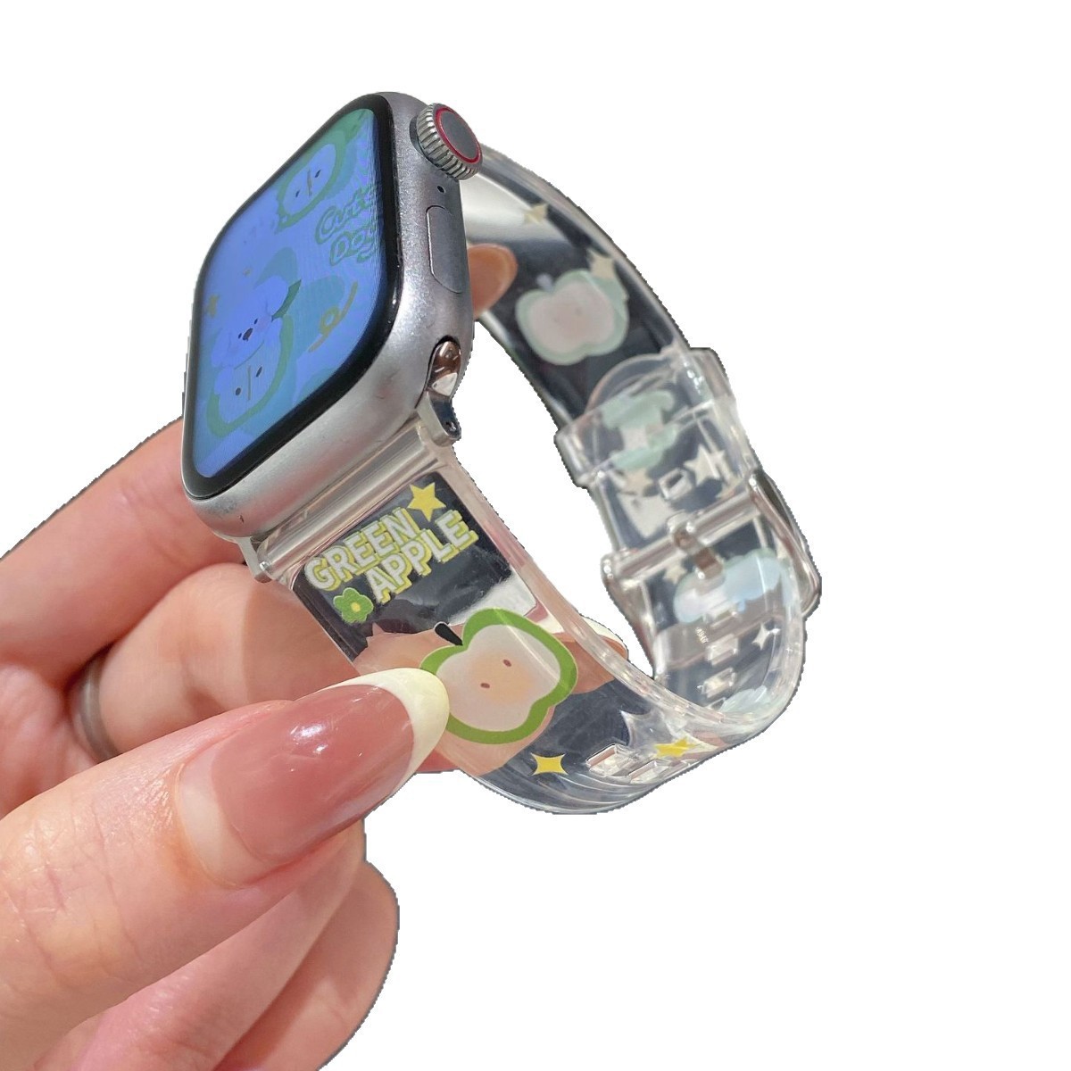 Cartoon Green TPU Watch Strap Suitable For photo 2
