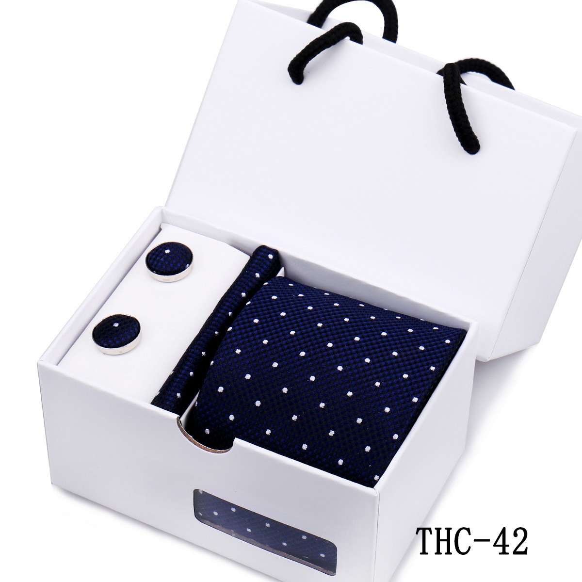 Mens Premium Tie Pocket Square And Cufflink Gift Set photo 2