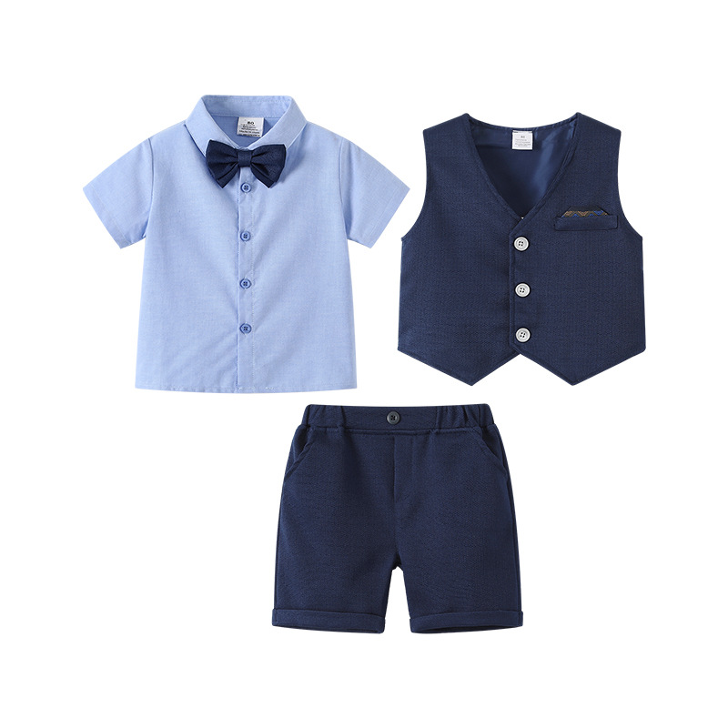 New Summer Thin Short-sleeve Outfit For Baby Boys photo 4