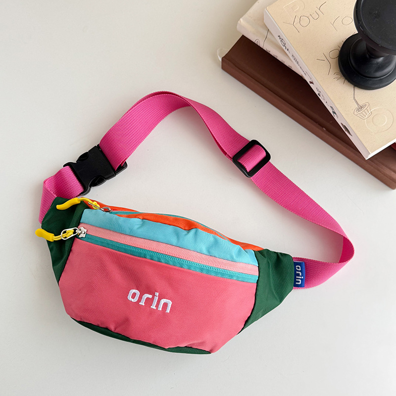 Childrens Trendy Color-block Outdoor Casual Crossbody Backpack photo 6