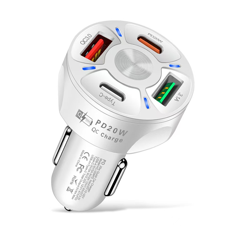 2-USB 2-PD Car Cigarette Lighter Plug Charger photo 5