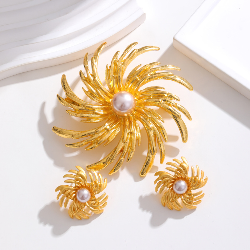 Firework-plated Wheat-ear Ear Studs With A Weathered Vintage Nostalgic Finish photo 4