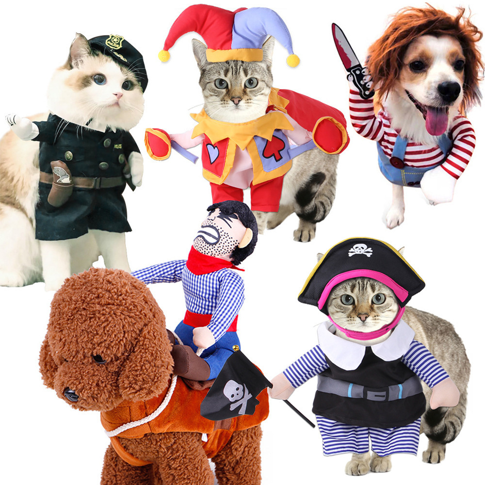 Pet Costume Cat Transformation Funny Holiday Dress-Up Outfit photo 1