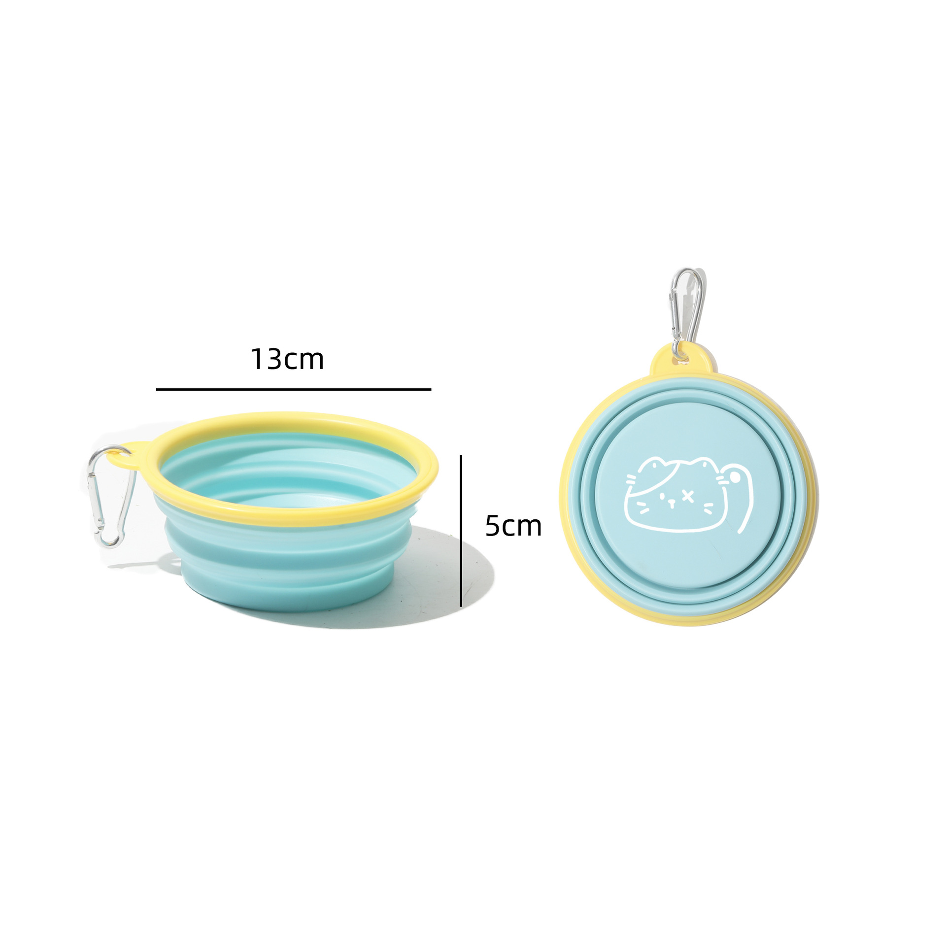 Pet Dog And Cat Folding Bowl Portable Dog Food Bowl ForOutdoor Dog Water Bowl photo 5