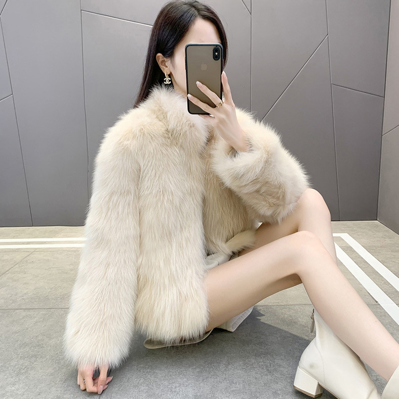 Fashionable Fur Coat For Women Short And Thickened Internet-famous Fluffy Coat photo 5