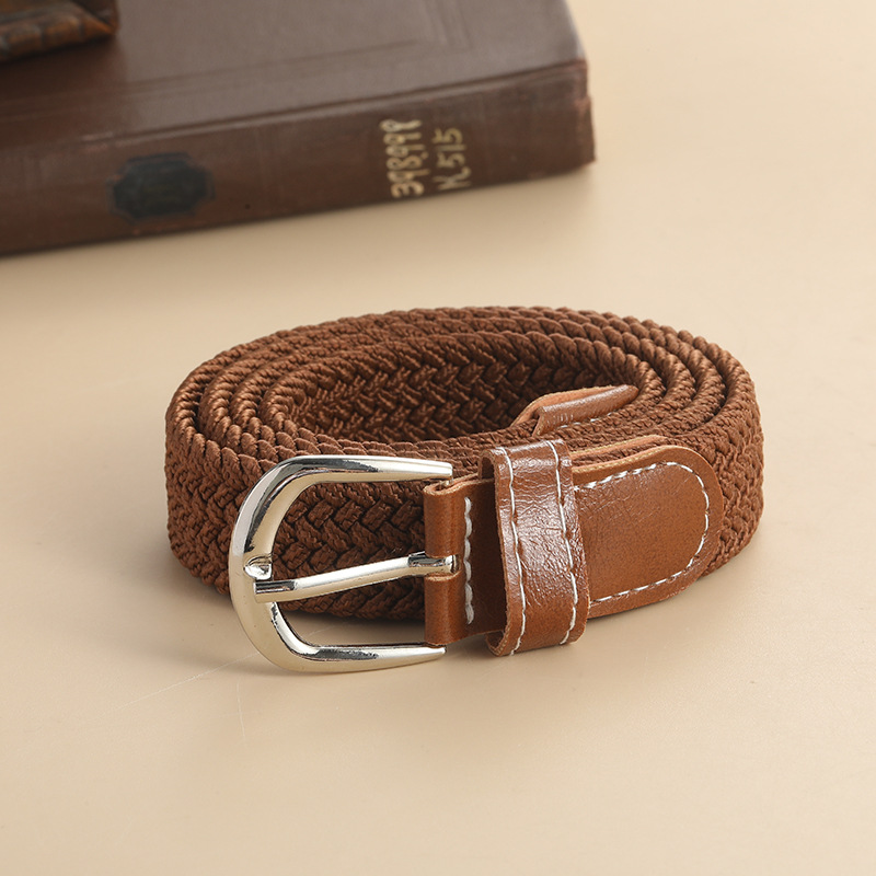 Stretchy Seamless Woven Denim Canvas Belt photo 1