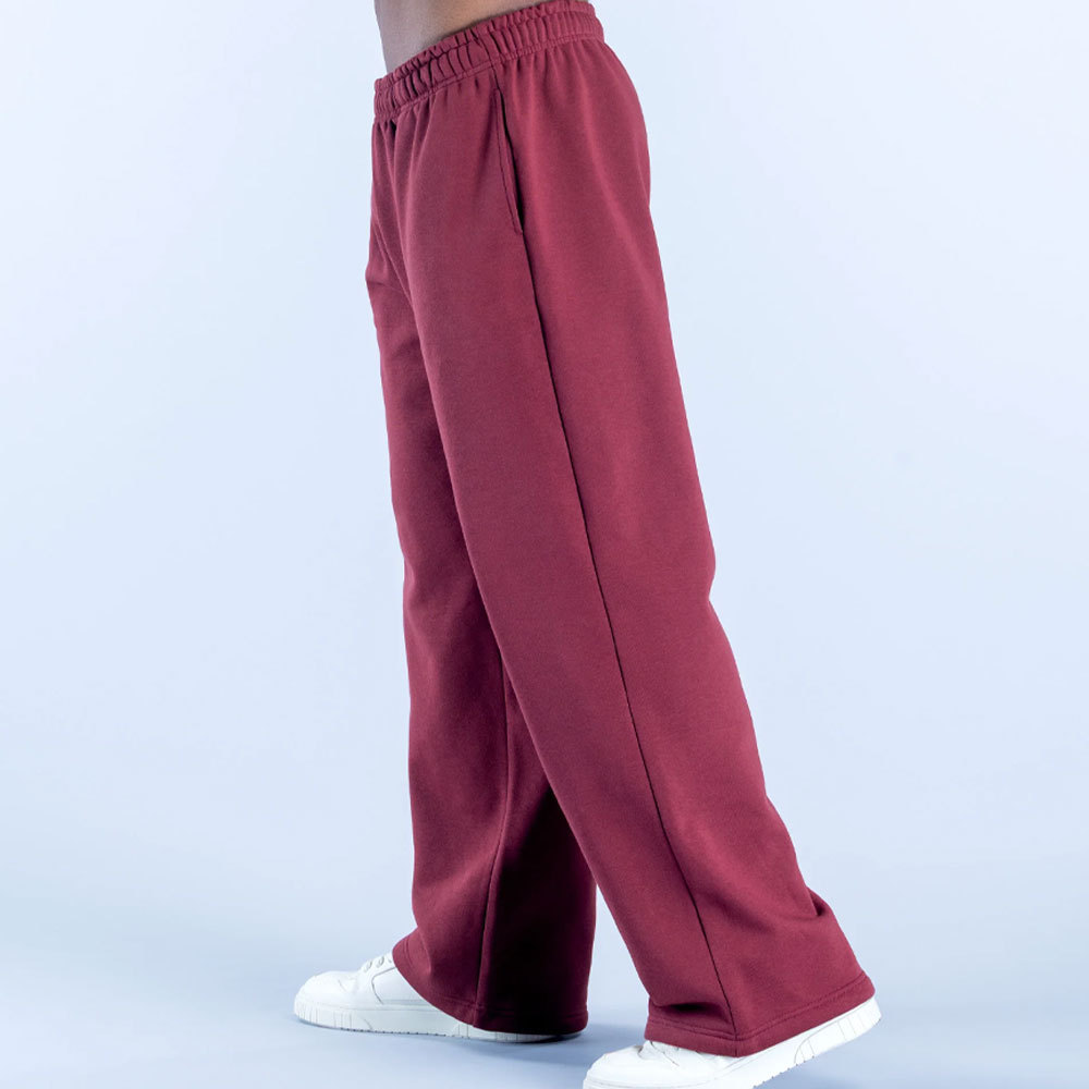 Mens High-waisted Straight-leg Long Casual Athletic Pants photo 4