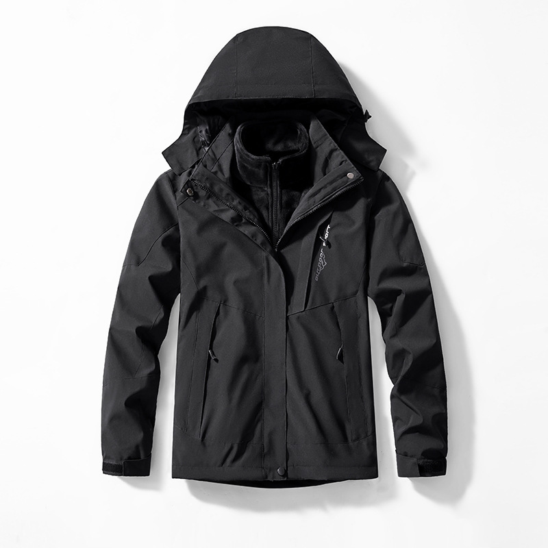 3-in-1 Mink-velvet Liner Two-piece Set Detachable Warm And Windproof Shell Jacket photo 7