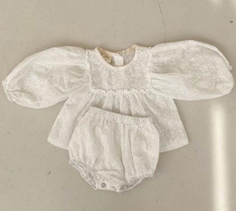 Embroidered Plaid Baby Girl Bloomers Set Cotton photo 7