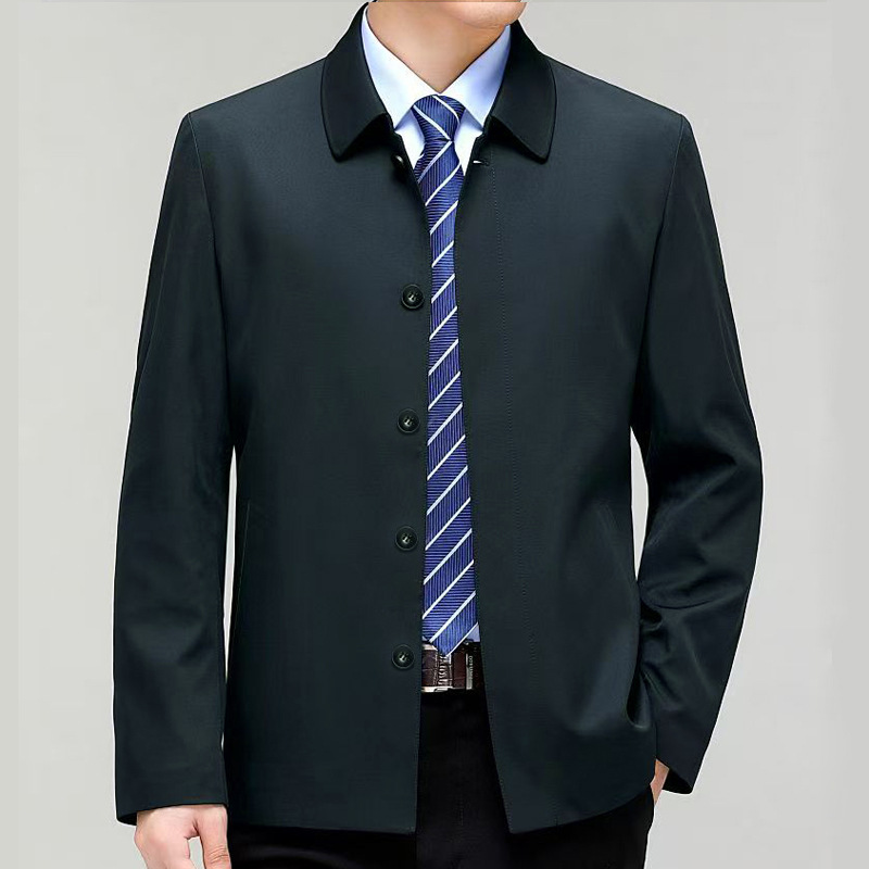 Turn-down Collar Business-casual Jacket For Middle-aged Men photo 7