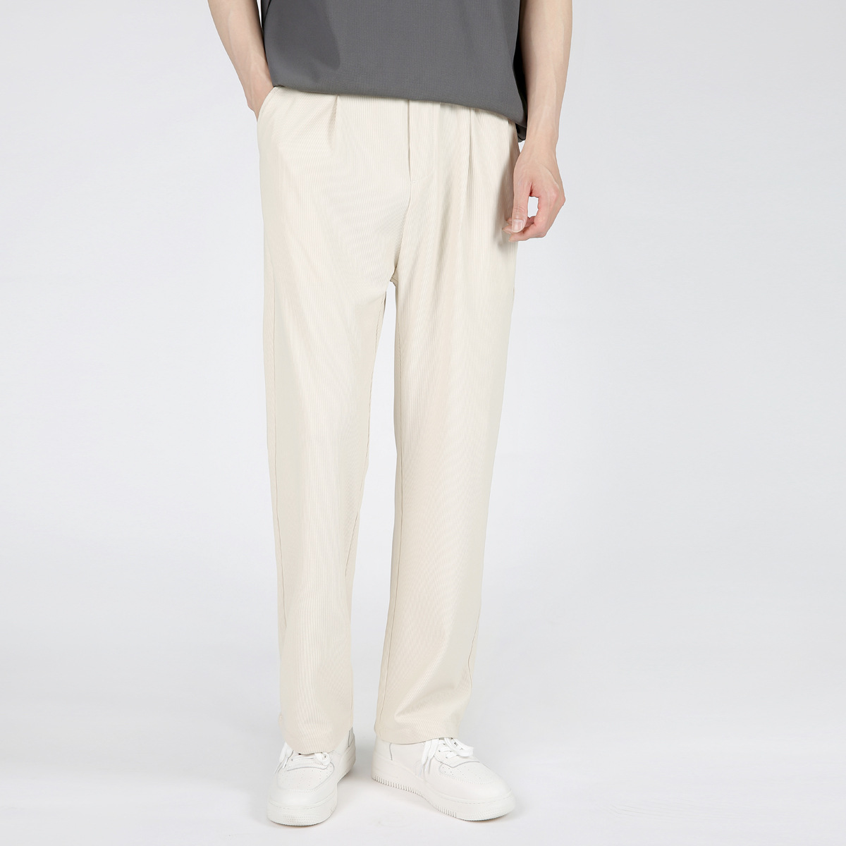 Casual Drawstring Mens Slimming Loose-fitting Trousers photo 5