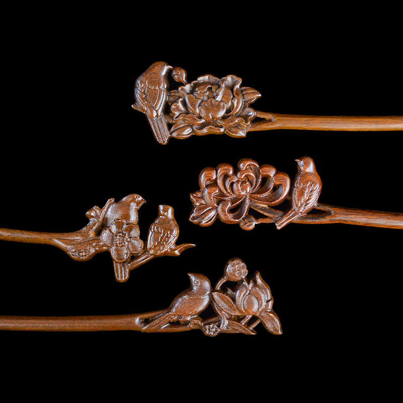 Gold Sandalwood Daily Updo Gadget Hair Claw Hairpin photo 8