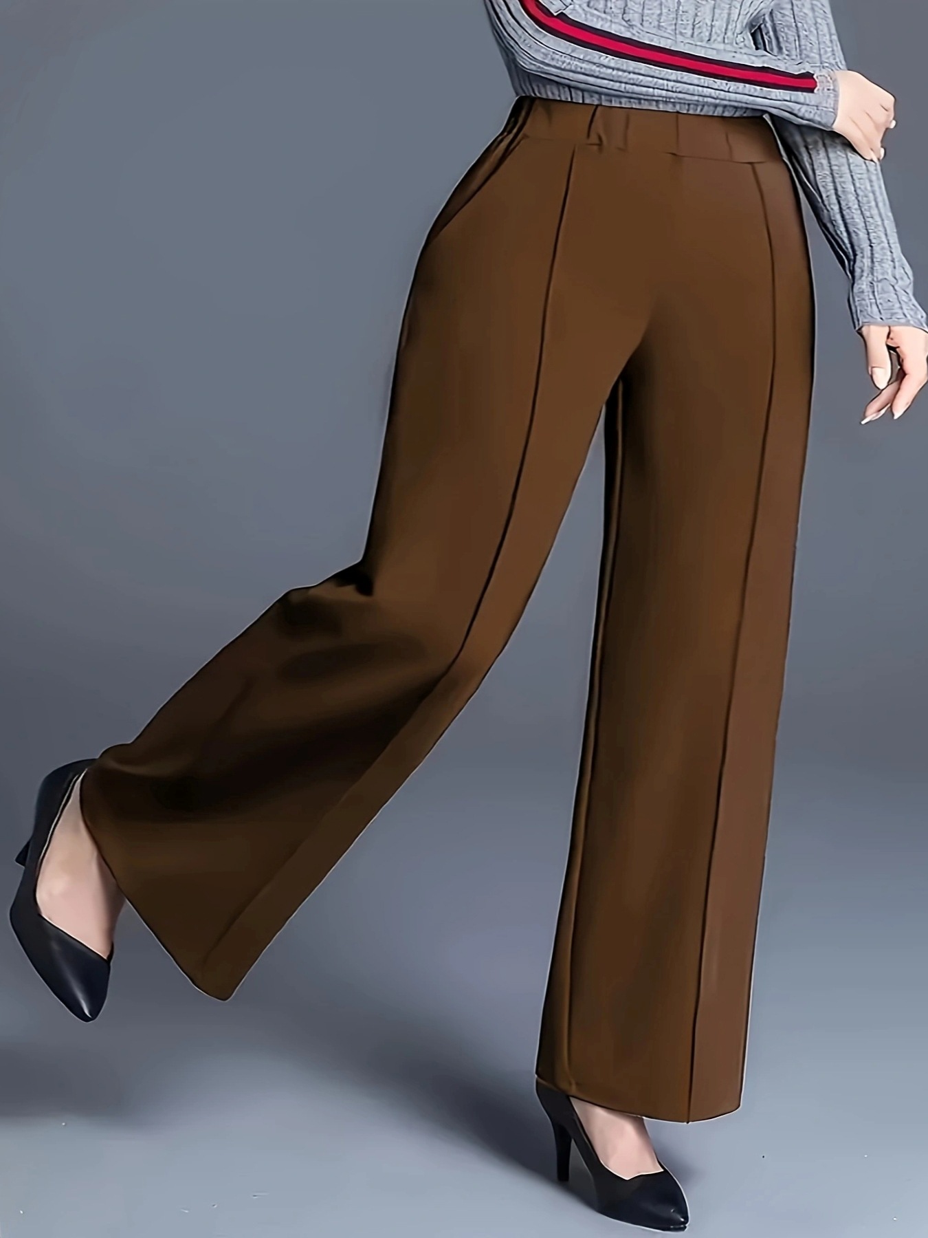 Women's Four-Season Solid-Color Loose-Fit Slimming Casual Trousers photo 5