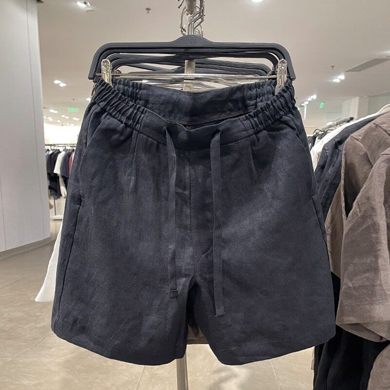 Elastic-waist Casual Loose-fit Linen Shorts photo 8