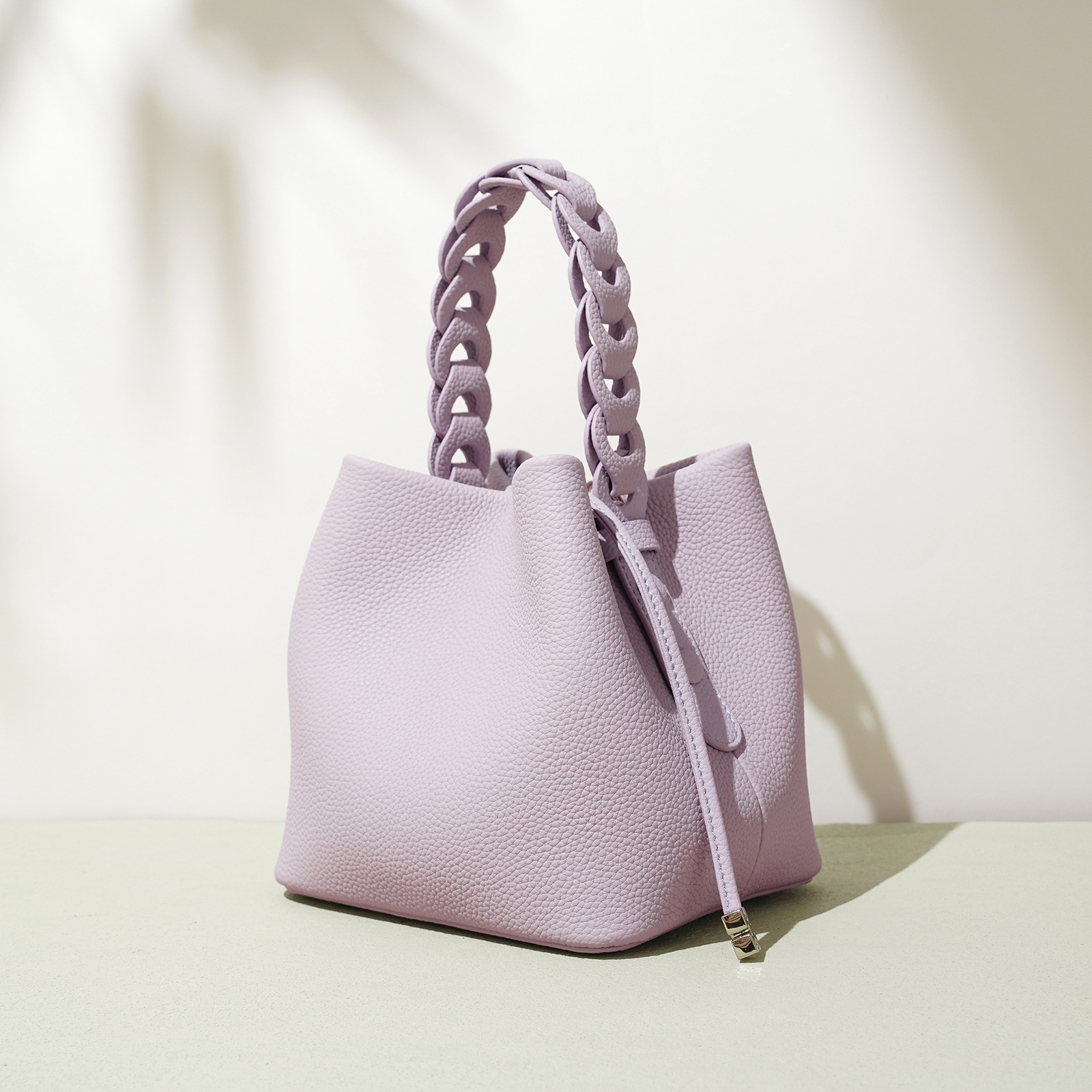 Summer New Arrival Top-grain Leather Bucket Bag photo 4