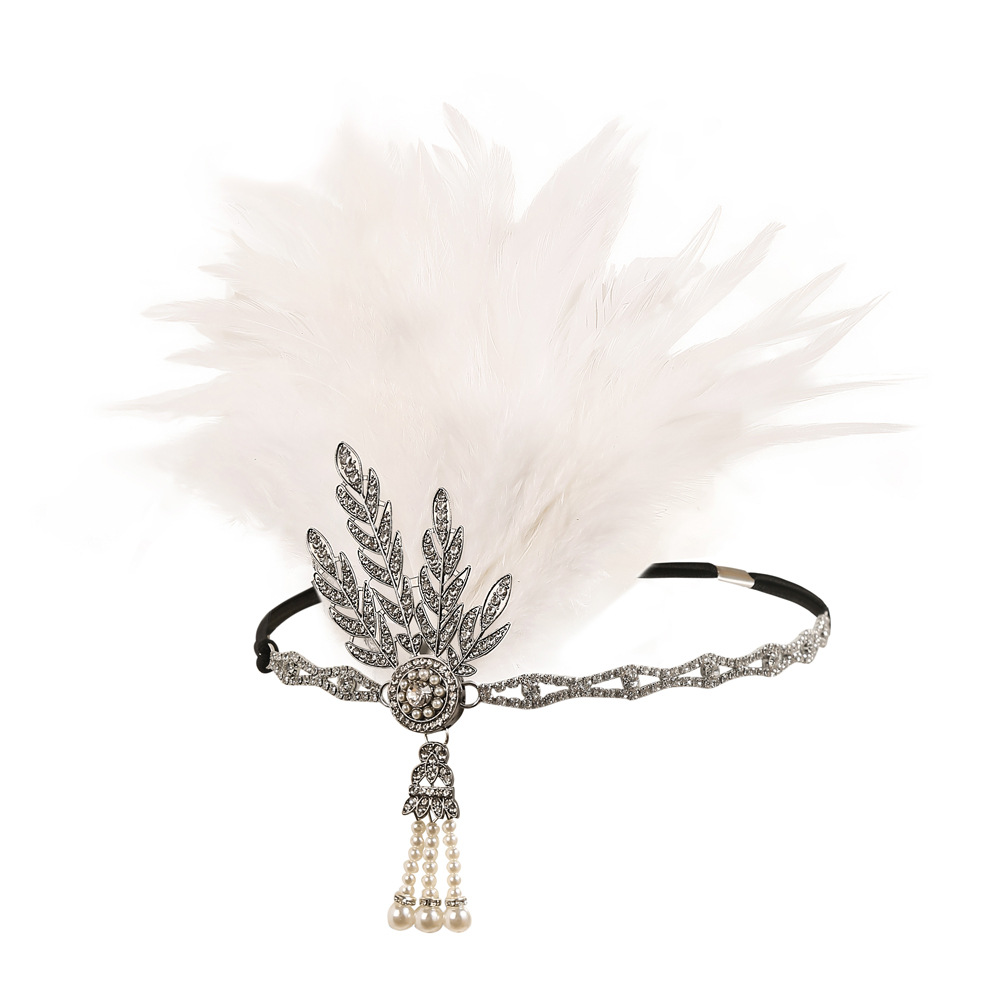 Masquerade Feather Headpiece Cross-Border Vintage Hair Band In European And American Style photo 3