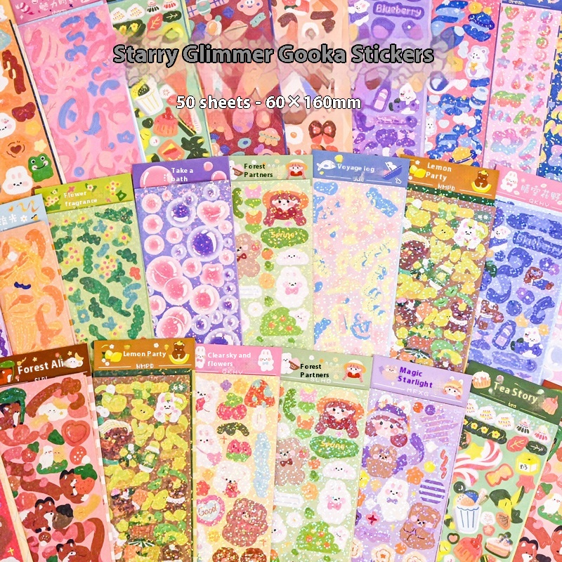 Stickers Cute Laser Journal Stickers PVC Waterproof Notebook Stickers DIY Stickers Suit photo 3