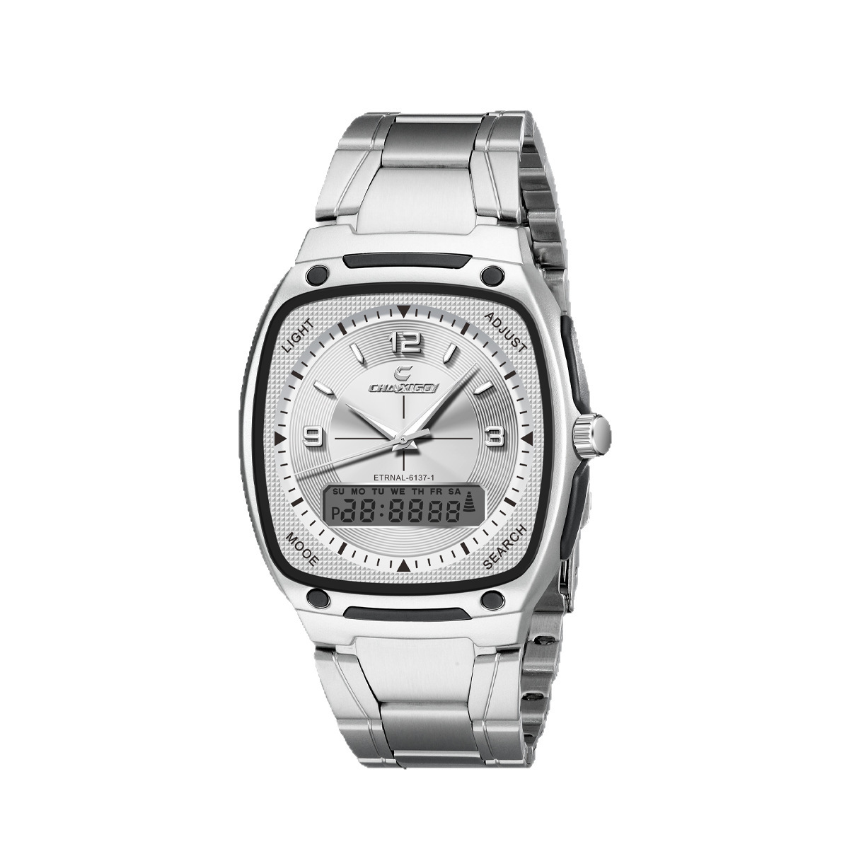 Mens Alloy Quartz Watch With A Steel Bracelet photo 3